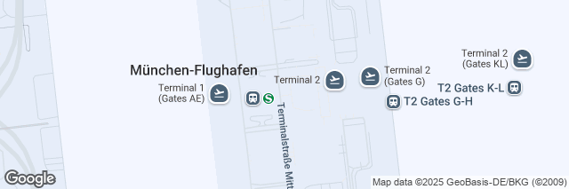 Google Maps Munich Airport, Mietwagenzentrum Terminalstr. Mitte/MWZ, München, Bayern 85356, Germany